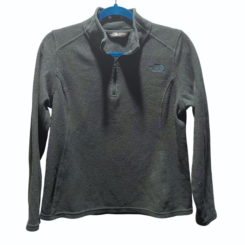 The North Face Womens‎ Fleece 1/4 Zip Pullover Top Green Size Medium